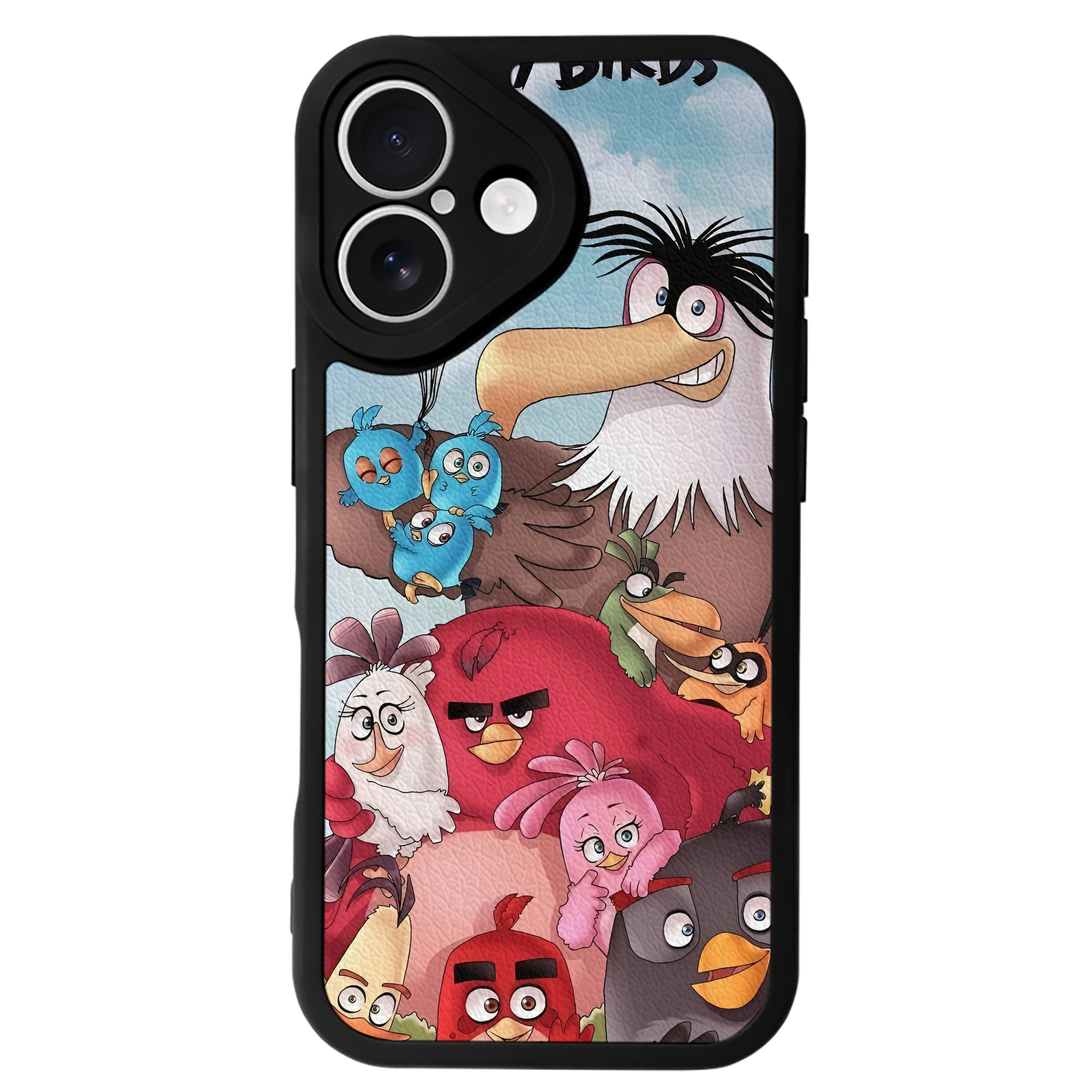 （画像用） Angry Birds アングリーバード 【iPhone 16シリーズ対応】シリコンスマホケース（レザー調） 材質：シリコン